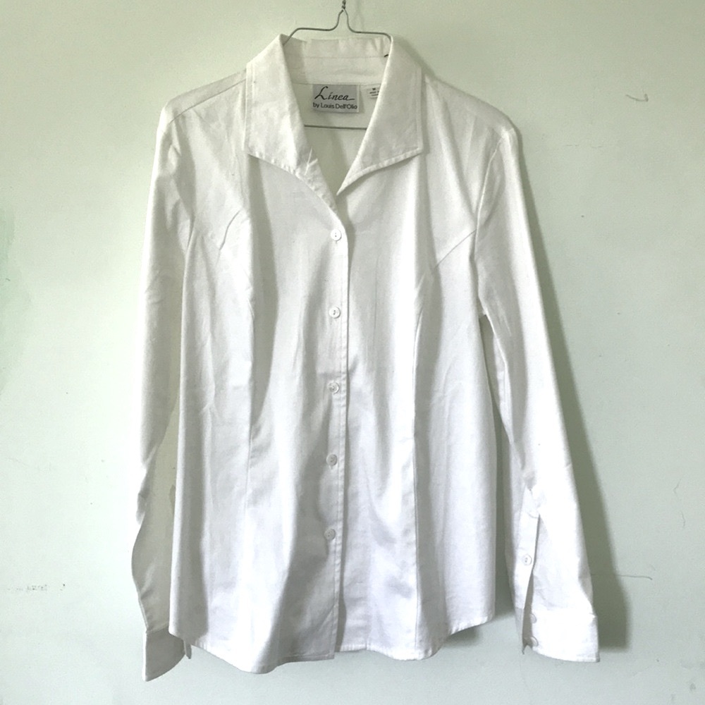 Linea Louis Dell’Olio White Blouse Med
